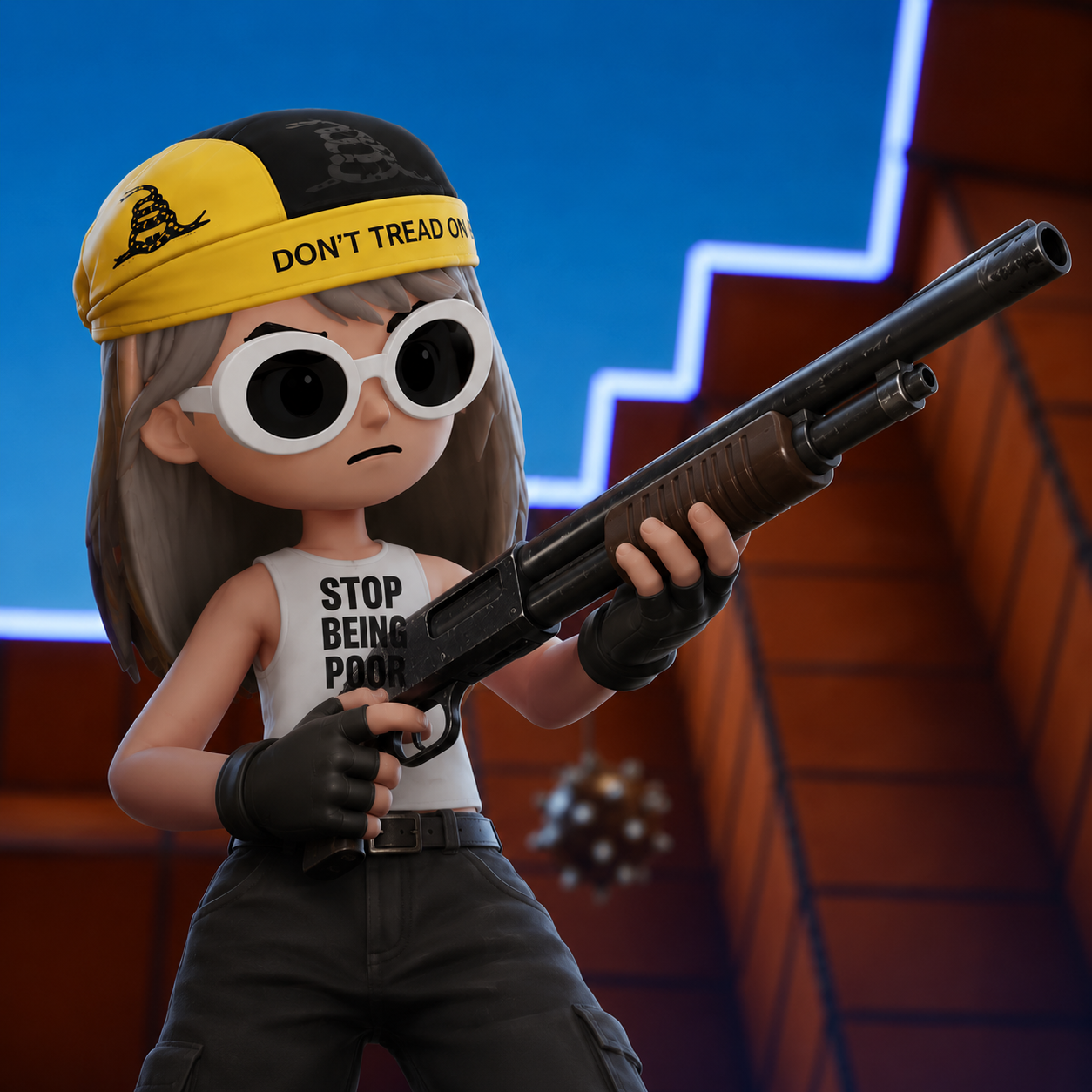 $WIN — Gadsden snake girl with shotgun